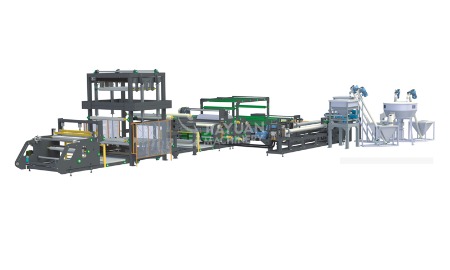 doppelseitige doppelschneckenextrusionsbeschichtungsmaschine